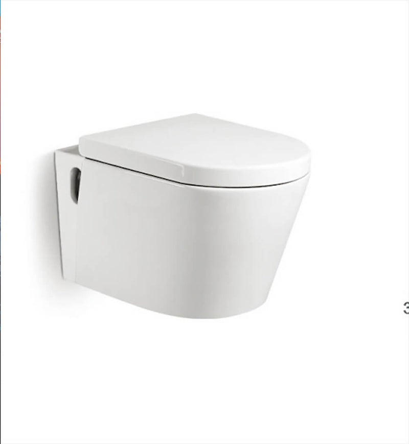 WC Sospeso in Ceramica 36,5x56,5x34,5 Cm Vorich Easy Bianco-1
