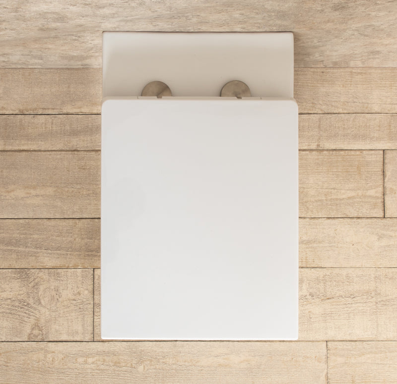 WC Filo a Muro in Ceramica 35,50x55,50x39,5 cm Square Bianco-3