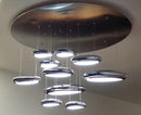 Lampadario a Sospensione 10 LED Luce Fredda 130x60cm Zaghi Drop Design-2