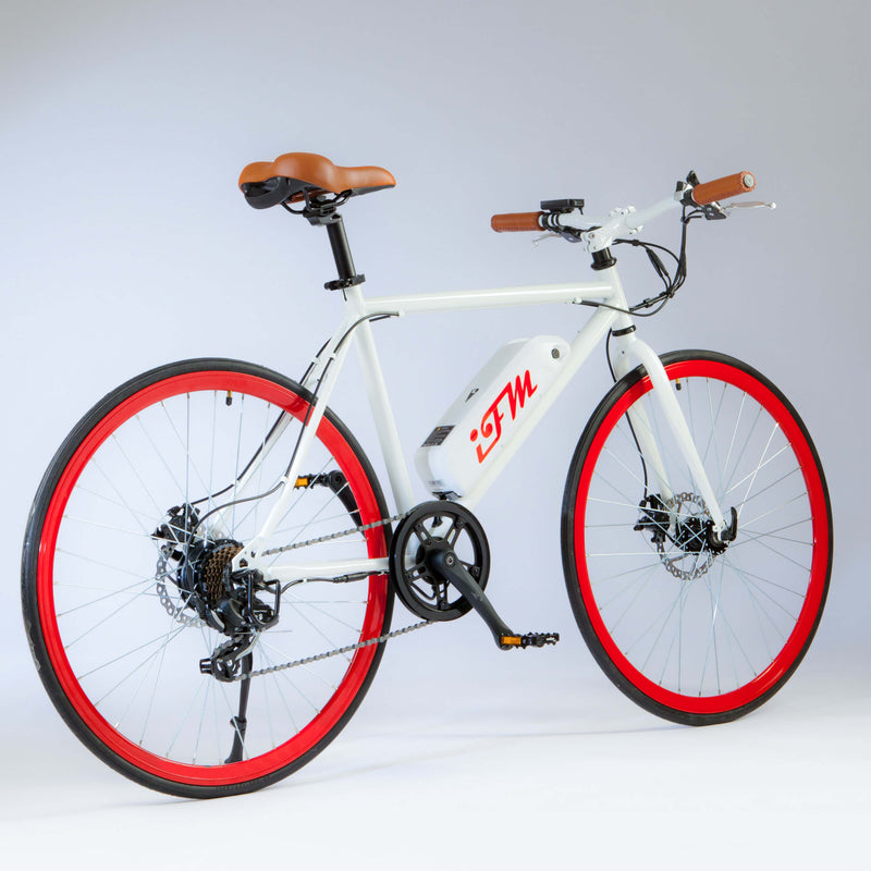 Bicicletta Elettrica Uomo 26" IMT City Bike Rossa-3