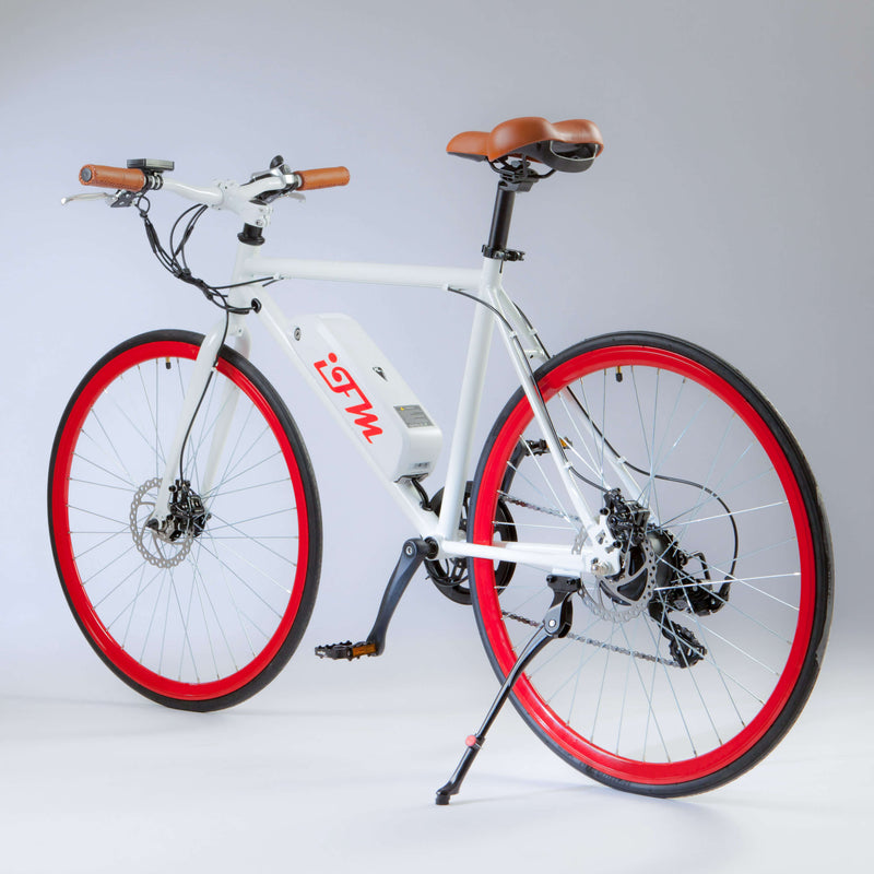 Bicicletta Elettrica Uomo 26" IMT City Bike Rossa-4