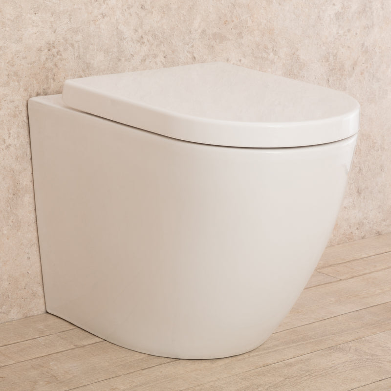 WC Filo a Muro in Ceramica 36,50x56x41 cm Vortix Bianco-4