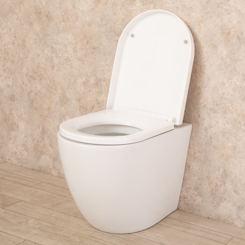 WC Filo a Muro in Ceramica 36,50x56x41 cm Vortix Bianco-7