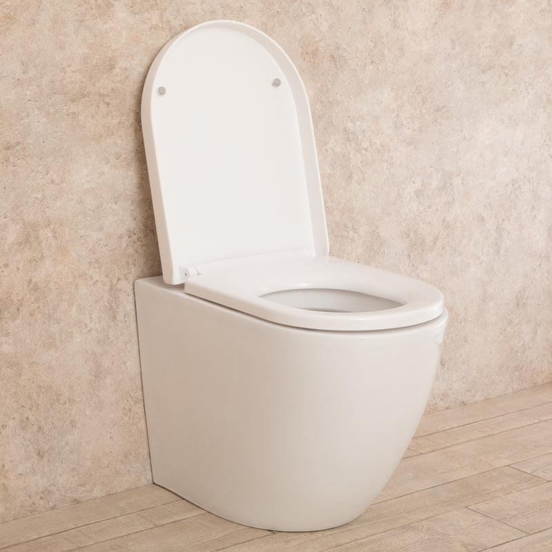 WC Filo a Muro in Ceramica 36,50x56x41 cm Vortix Bianco-8