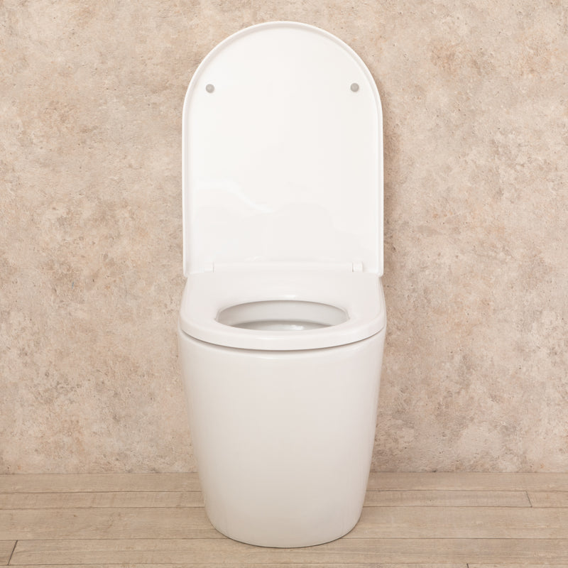 WC Filo a Muro in Ceramica 36,50x56x41 cm Vortix Bianco-9