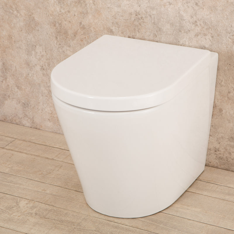 WC Filo a Muro in Ceramica 35,50x56,50x40,5 cm Easy Bianco-3