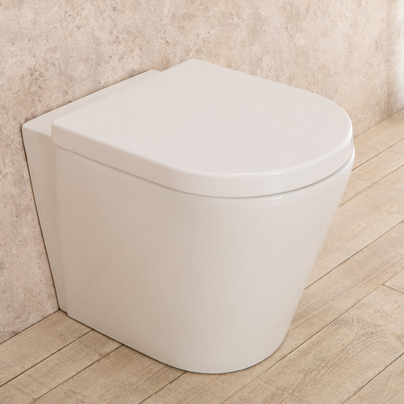 WC Filo a Muro in Ceramica 35,50x56,50x40,5 cm Easy Bianco-4