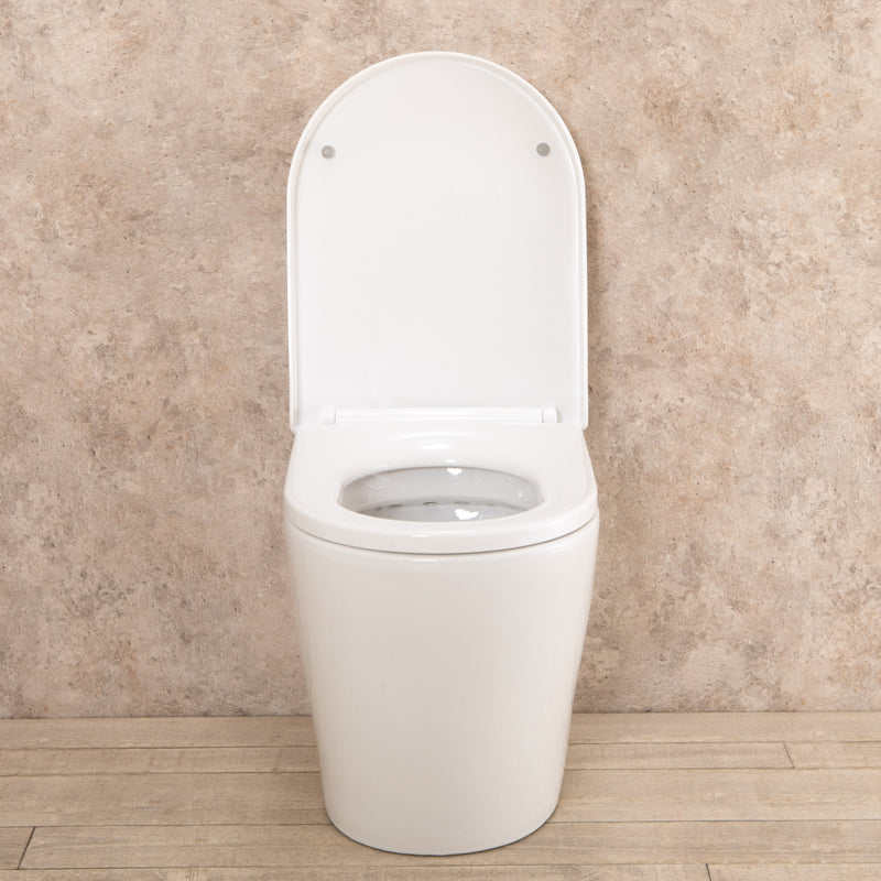WC Filo a Muro in Ceramica 35,50x56,50x40,5 cm Easy Bianco-9