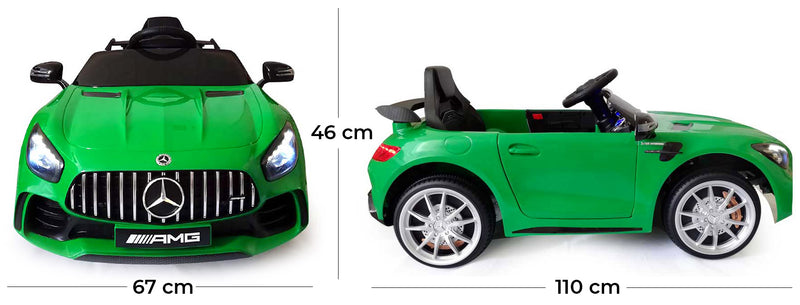Macchina Elettrica per Bambini 12V Mercedes GTR AMG Verde-5