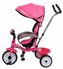 Triciclo a Spinta Seggiolino Reversibile per Bambini Miller Colibrino Rosa-2