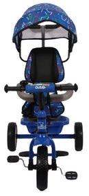 Triciclo Passeggino con Seggiolino Reversibile per Bambini Blu-3