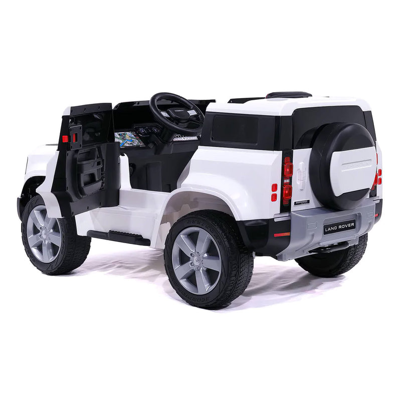 Macchina Elettrica per Bambini 12V Land Rover Defender Bianca-4