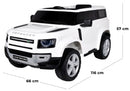 Macchina Elettrica per Bambini 12V Land Rover Defender Bianca-5