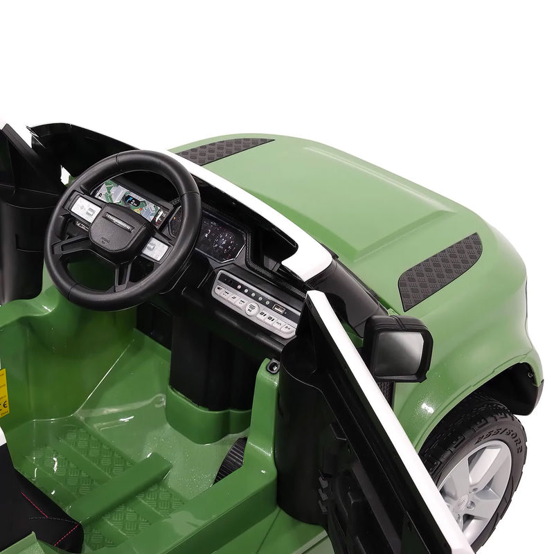Macchina Elettrica per Bambini 12V Land Rover Defender Verde-10