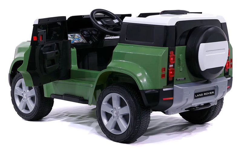 Macchina Elettrica per Bambini 12V Land Rover Defender Verde-3
