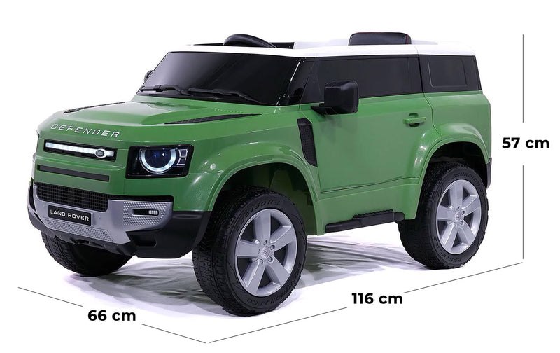Macchina Elettrica per Bambini 12V Land Rover Defender Verde-5