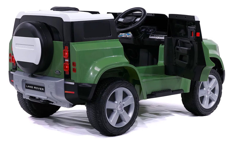 Macchina Elettrica per Bambini 12V Land Rover Defender Verde-6