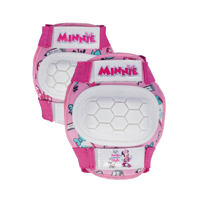 Kit Protezioni Bambina Gomitiere e Ginocchiere Plastica Rigida con Licenza Disney Minnie -1
