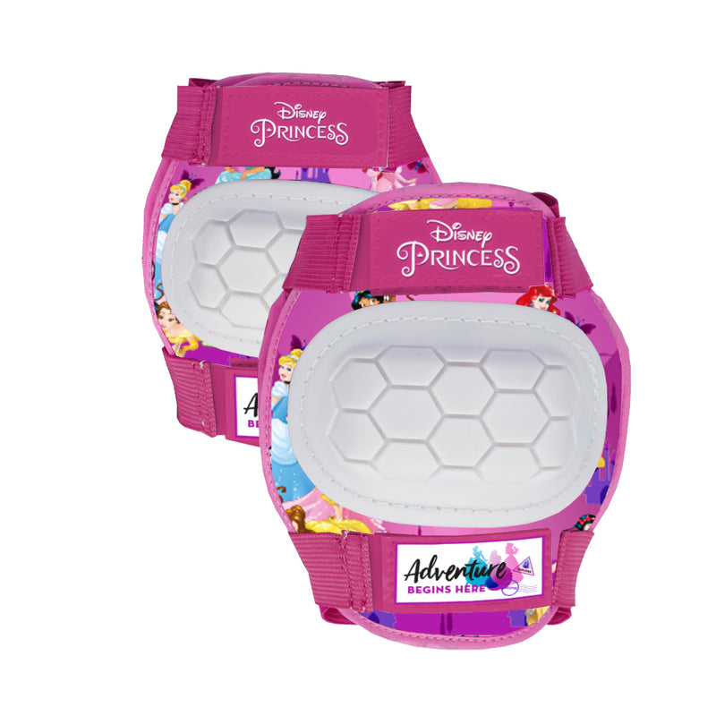 Kit Protezioni Bambina Gomitiere e Ginocchiere Plastica Rigida con Licenza Disney Princess -1