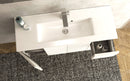 Mobile Bagno Sospeso 100 cm Lavabo e Specchio Tavassi Urano Bianco Lucido-3