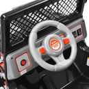 Macchina Elettrica per Bambini 12V 2 Posti Happy Kids Fuoristrada Nera-7