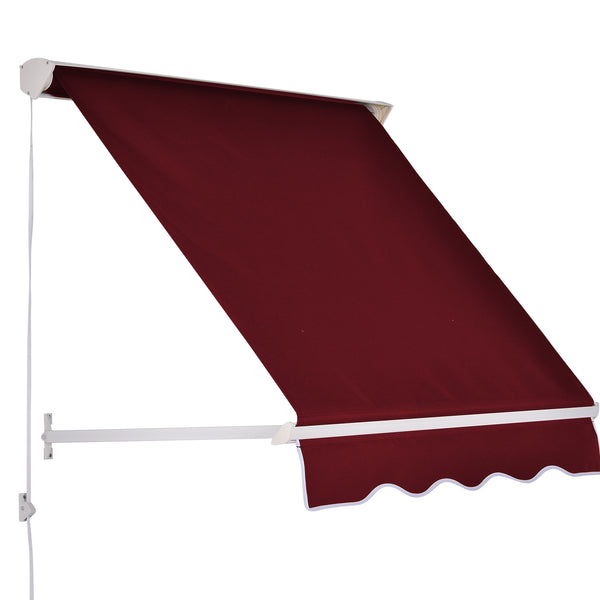 sconto Tenda da Sole a Caduta 180×70 cm in Alluminio e Poliestere Rosso