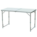 Tavolo da Campeggio Picnic Pieghevole Regolabile in Alluminio 120x60x54/70 cm -1