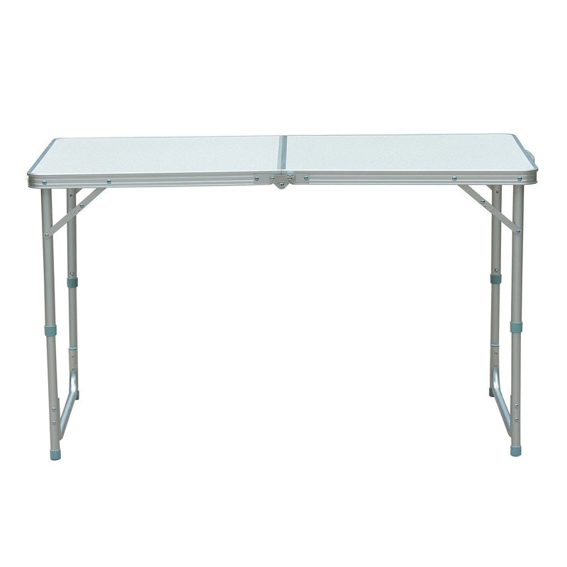 Tavolo da Campeggio Picnic Pieghevole Regolabile in Alluminio 120x60x54/70 cm -3