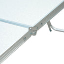 Tavolo da Campeggio Picnic Pieghevole Regolabile in Alluminio 120x60x54/70 cm -6