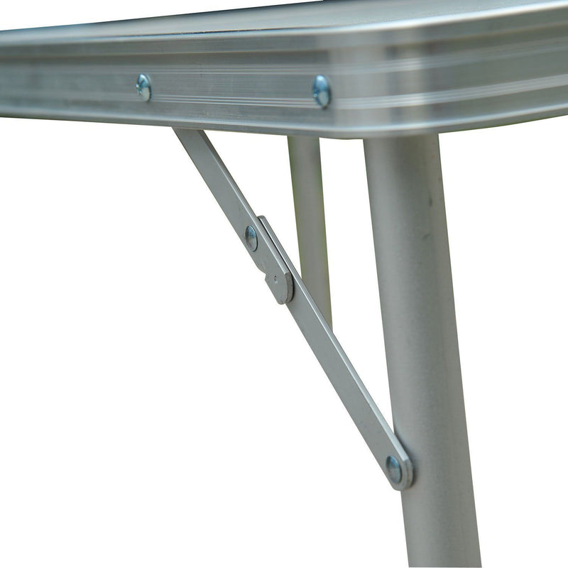 Tavolo da Campeggio Picnic Pieghevole Regolabile in Alluminio 120x60x54/70 cm -7
