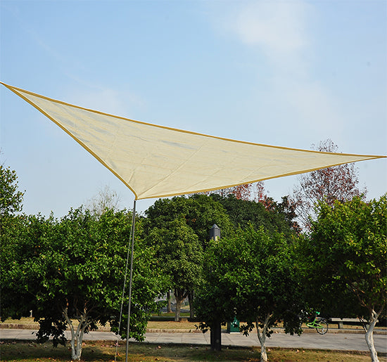 Tenda Vela da Giardino Triangolare 5x5x5m Crema -2