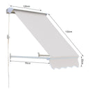 Tenda da Sole Avvolgibile a Parete a Caduta 70x120 cm in Alluminio Beige -3