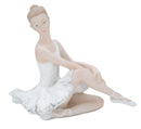 Ballerina Dicy Seduta 14x8x8 cm in Resina Bianco-1