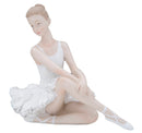 Ballerina Dicy Seduta 14x8x8 cm in Resina Bianco-2