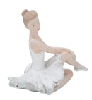 Ballerina Dicy Seduta 14x8x8 cm in Resina Bianco-3