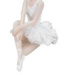 Ballerina Dicy Seduta 14x8x8 cm in Resina Bianco-5