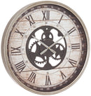 Set 2 Orologi da Parete Ø60x6,5 cm in Mdf e Acciaio Ticking-1