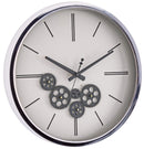 Orologio da Parete Ø46x5,8 cm in Acciaio e Vetro Engrenage-1