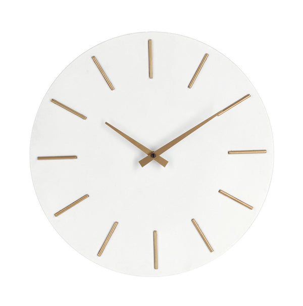 Orologio da Parete  Ø40x5 cm in Legno TimeLine Bianco prezzo