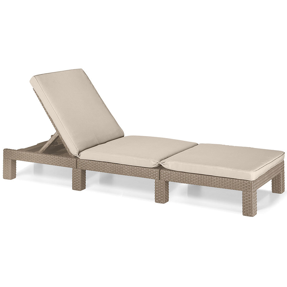 Set 2 cuscini sedia sdraio giardino reclinabile poliestere POLY180 Choco