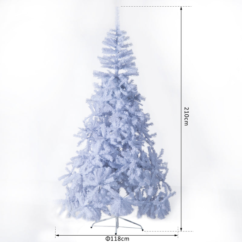 Albero di Natale Artificiale 210 cm 1230 Rami Bianco -3