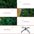 Albero di Natale Artificiale 120 cm 130 Rami in Fibra Ottica e PVC e 16 luci LED -6