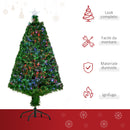 Albero di Natale Artificiale 120 cm 130 Rami in Fibra Ottica e PVC e 16 luci LED -7