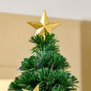 Albero di Natale Artificiale 180 cm 27 LED a Forma di Stella Abete -9