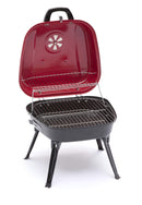 Barbecue Portatile a Carbone Carbonella 48x47x37 cm in Acciaio Rosso e Nero-2