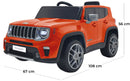 Macchina Elettrica per Bambini 12V Jeep Renegade Arancione-4