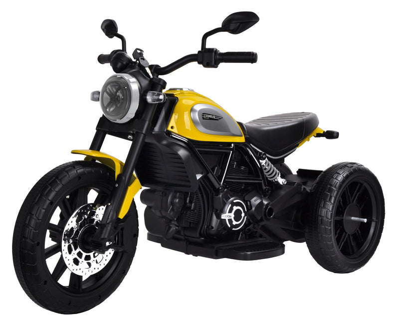 Moto Elettrica per Bambini 12V Ducati Scrambler Icon Gialla-1