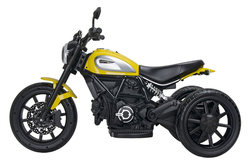 Moto Elettrica per Bambini 12V Ducati Scrambler Icon Gialla-3