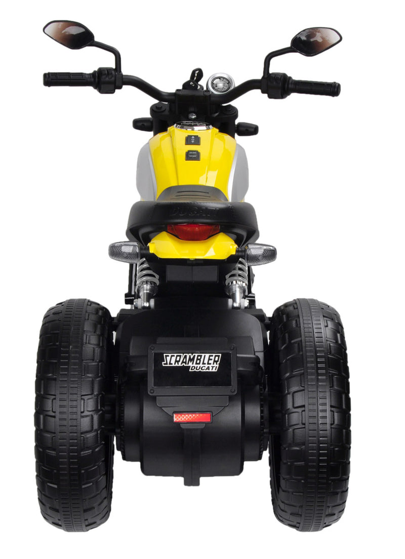 Moto Elettrica per Bambini 12V Ducati Scrambler Icon Gialla-6