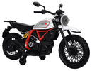 Moto Elettrica per Bambini 12V Ducati Scrambler Desert Bianca-1